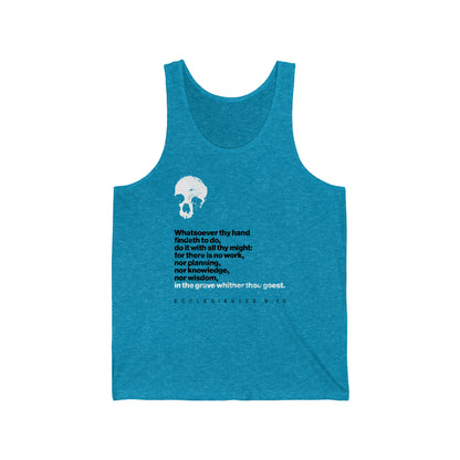 Whatsoever Thy Hand Findeth to Do No. 2 (Black Text) | Orthodox Christian Jersey Tank Top / Sleeveless Shirt
