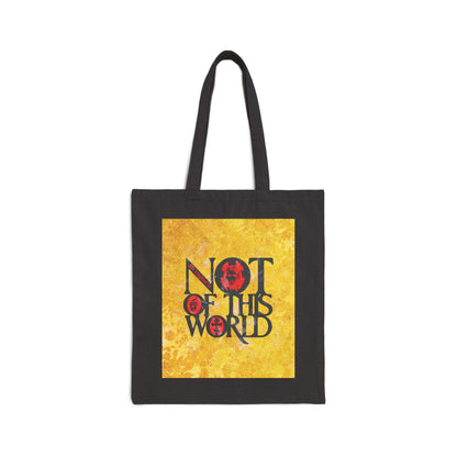 My Kingdom is Not of This World (John 18:36) | Bold Red, Yellow & Black Textured Design with Icon Motifs | Orthodox Christian Tote Bag
