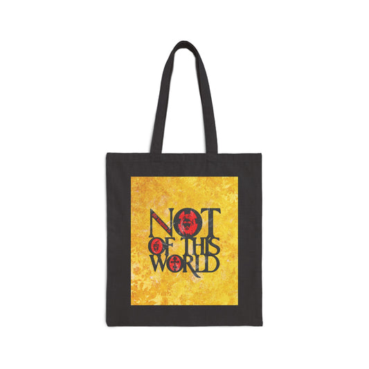 My Kingdom is Not of This World (John 18:36) | Bold Red, Yellow & Black Textured Design with Icon Motifs | Orthodox Christian Tote Bag