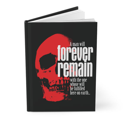 A man will forever remain... | You cannot serve two masters | Red Skull Horror Movie Poster Aesthetic | Orthodox Christian Accessory | Blank Hardcover Journal