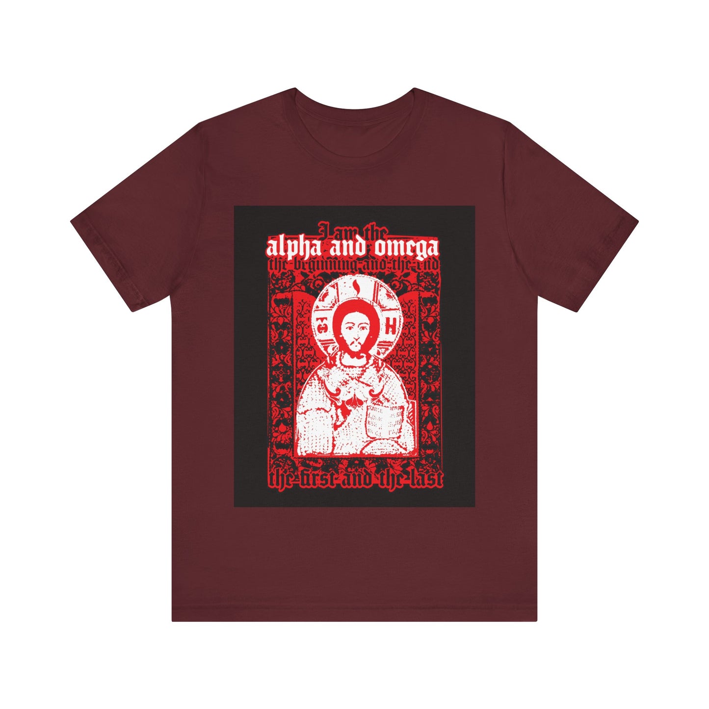 Christ Pantocrator IconoGraphik No. 2 (Alpha and Omega) | Orthodox Christian T-Shirt