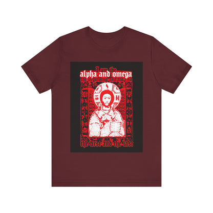 Christ Pantocrator IconoGraphik No. 2 (Alpha and Omega) | Orthodox Christian T-Shirt