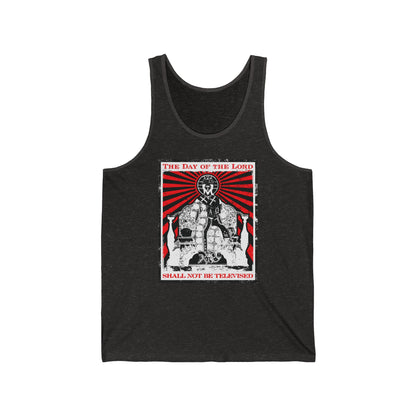 The Day of the Lord Shall Not Be Televised | Jesus Christ Enthroned Iconographic | Second Coming | Revelation | Orthodox Christian Jersey Tank Top