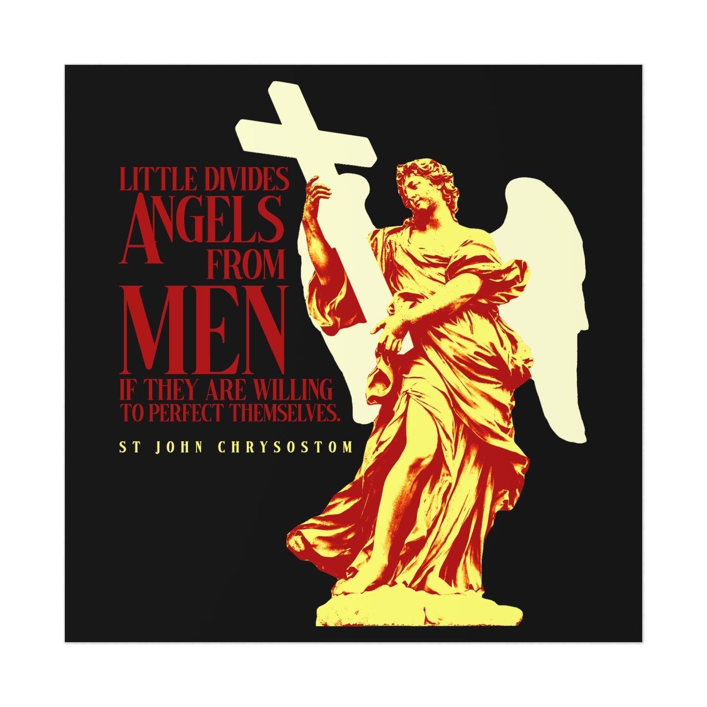 Little Divides Angels from Men No. 1 | Orthodox Christian Art Poster