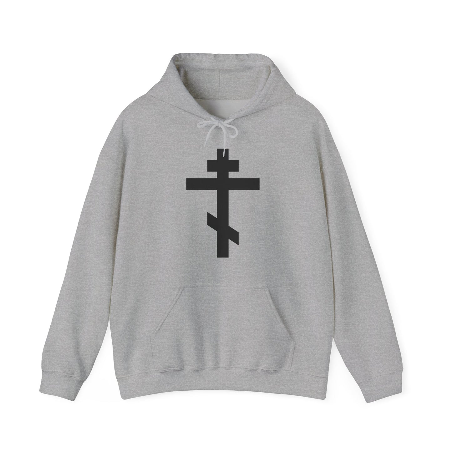 Black Orthodox Cross | May I Never Boast Except in the Cross of Our Lord Jesus Christ (Gal 6:14) | Orthodox Christian Hoodie