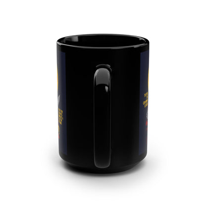 To Thee the Champion Leader | Mother of God | Theotokos with Sword IconoGraphic | Orthodox Christian Black Mug
