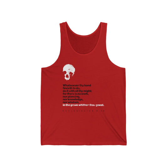 Whatsoever Thy Hand Findeth to Do No. 2 (Black Text) | Orthodox Christian Jersey Tank Top / Sleeveless Shirt