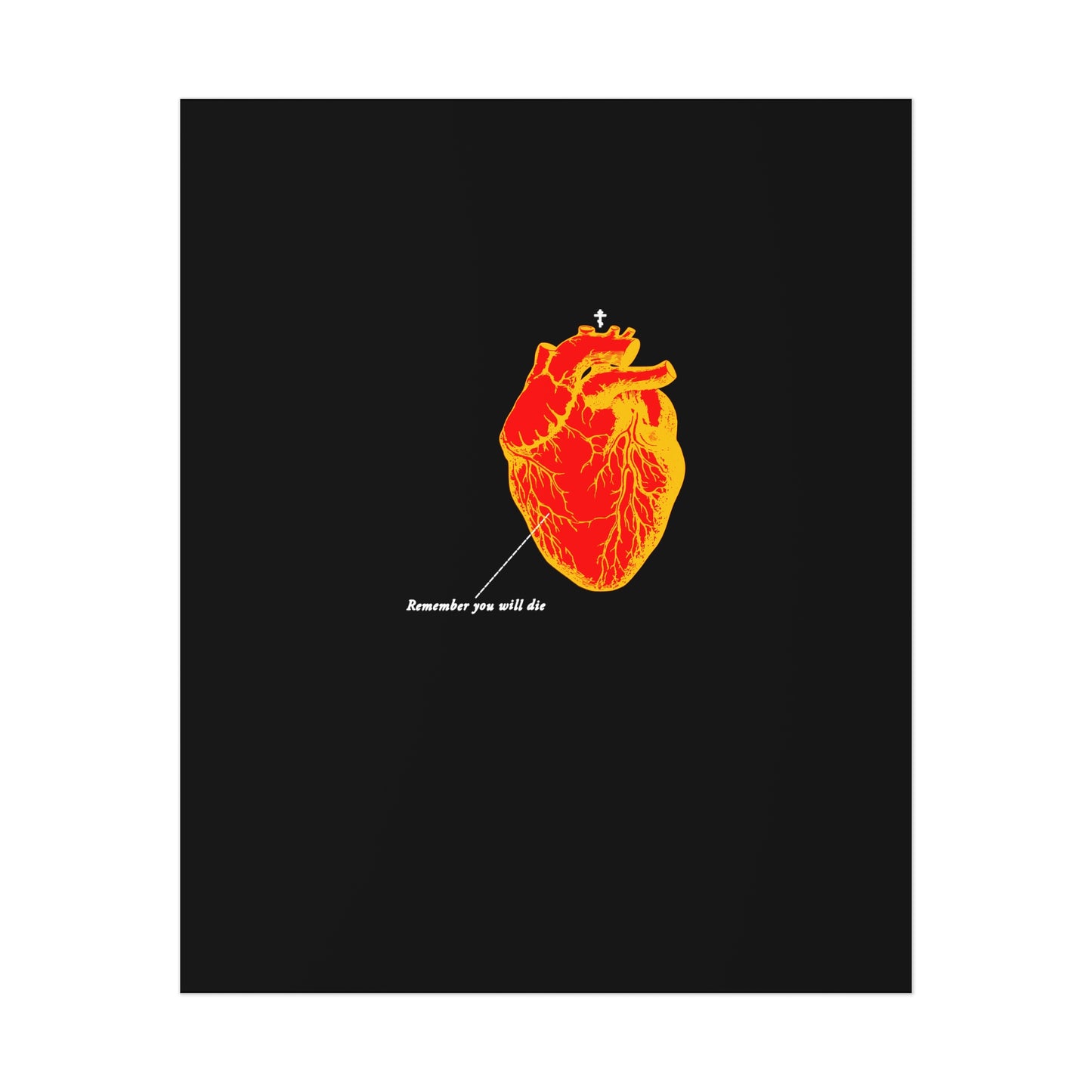 Remember You Will Die Heart Design No. 2 | Orthodox Christian Art Poster