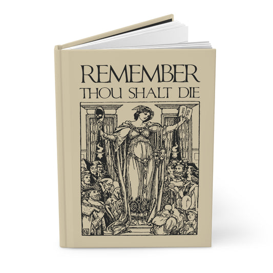 Remember You Will Die Shakespearean Design | Memento Mori | Classic Woodcut Illustration Aesthetic | Orthodox Christian Blank Journal