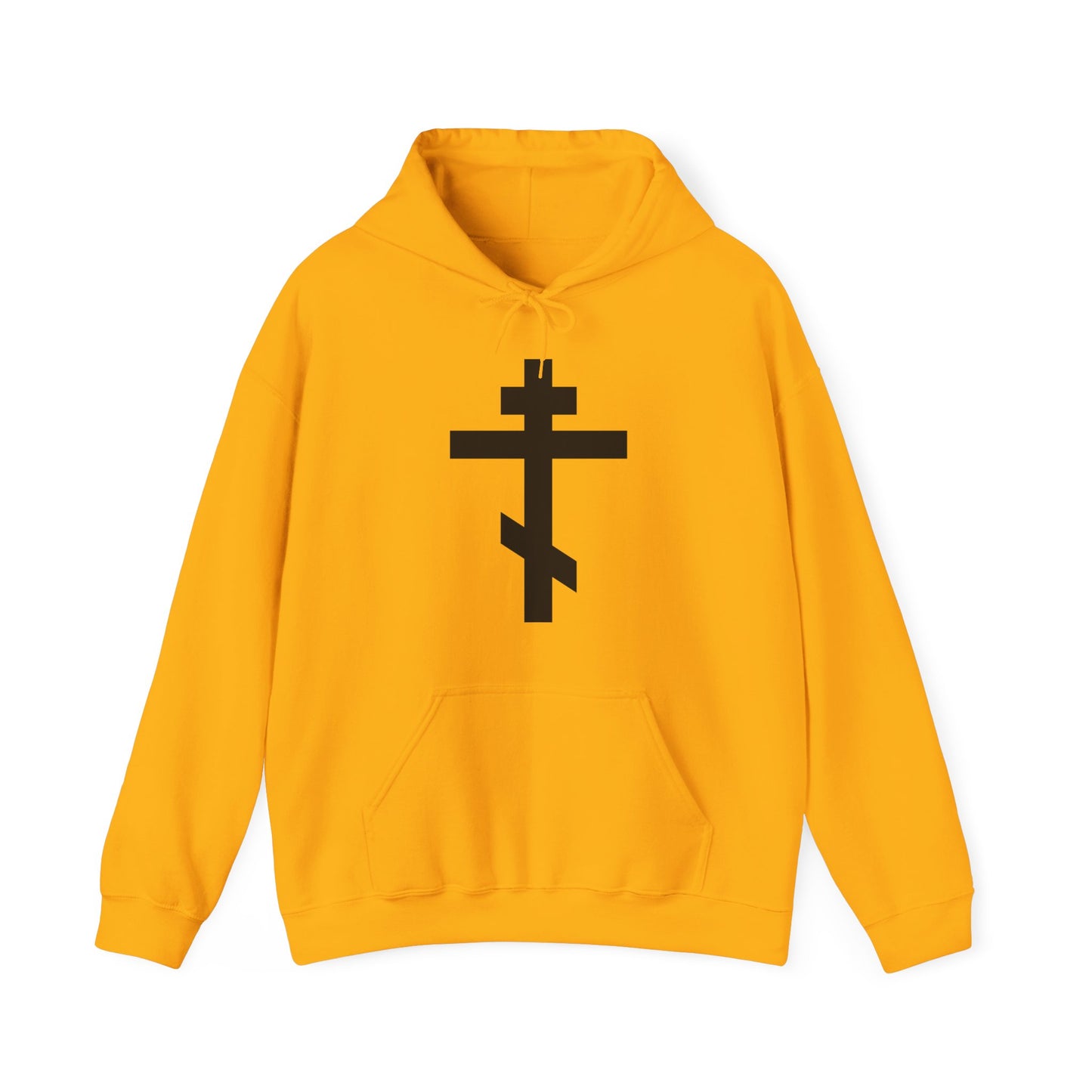 Black Orthodox Cross | May I Never Boast Except in the Cross of Our Lord Jesus Christ (Gal 6:14) | Orthodox Christian Hoodie