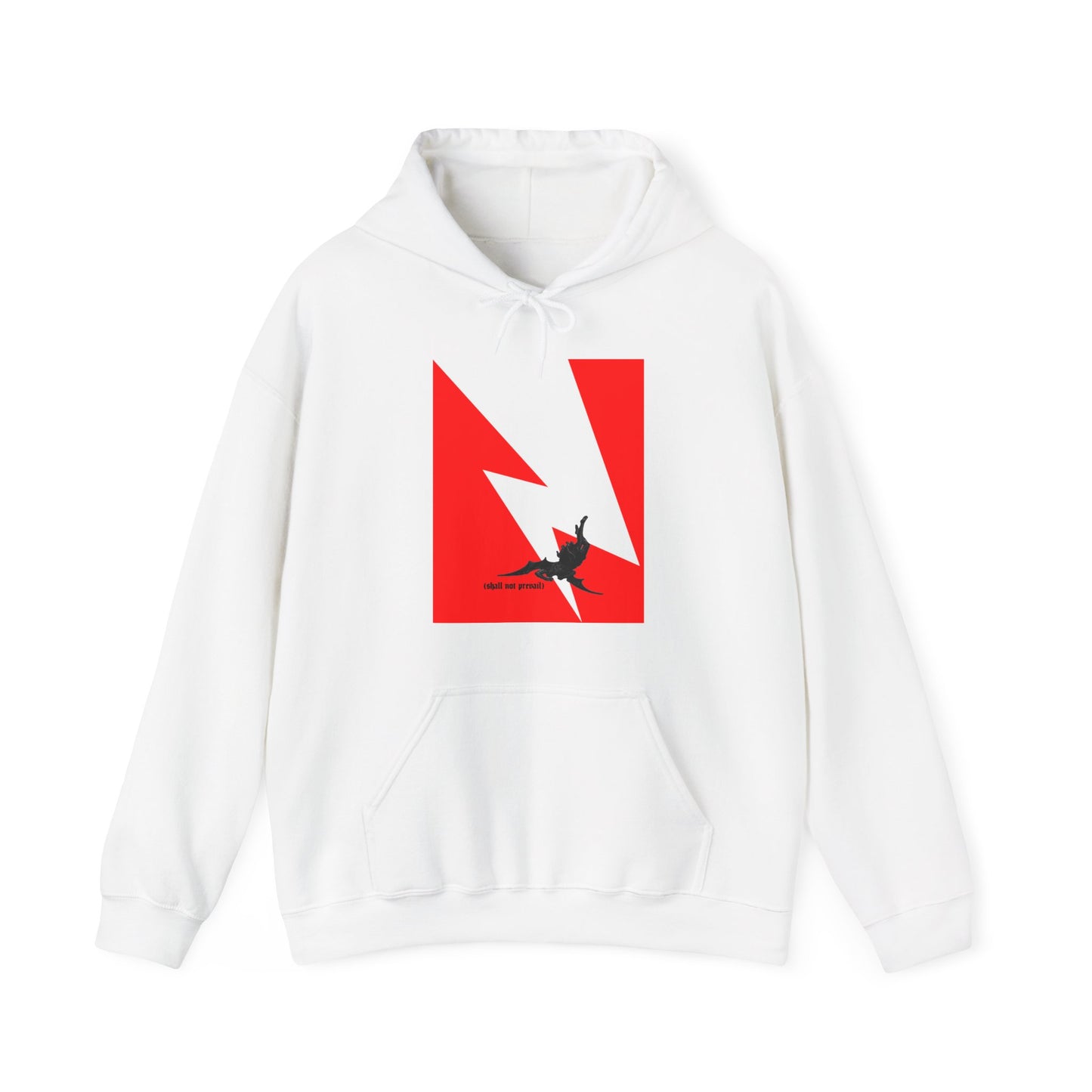Shall Not Prevail | Satan Fell from Heaven Like Lightning (Luke 10:18) | Minimalist Design | Orthodox Christian Hoodie