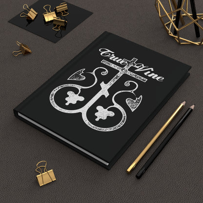 I Am the True Vine (John 15, Ezekiel 15) | Orthodox Cross with Grape Vine | Photocopy Effect | Orthodox Christian Hardcover Journal