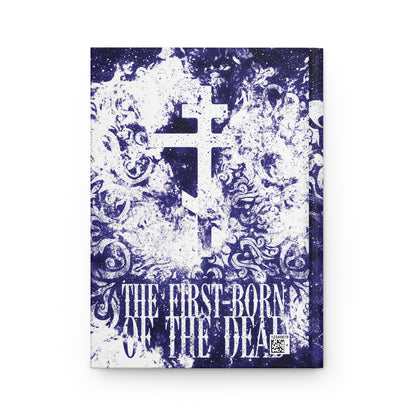The First-Born of the Dead | Glowing White & Blue Textured Cosmic Orthodox Cross | Resurrection & Apocalypse | Orthodox Hardcover Journal