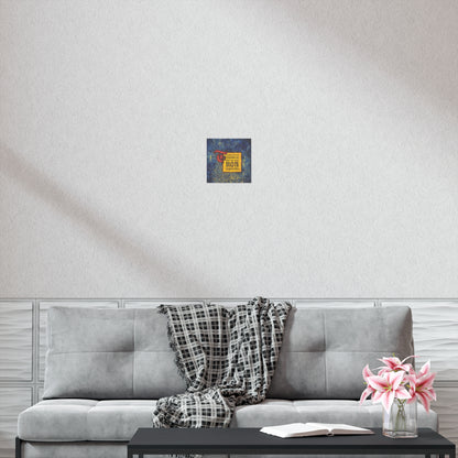 A cozy gray sofa, plaid blanket, and coffee table topped with flowers and an open book sit beneath "The Quality of Your Life Depends on What You Make Non-Negotiable" Orthodox Christian motivational art for inspiring comfort.