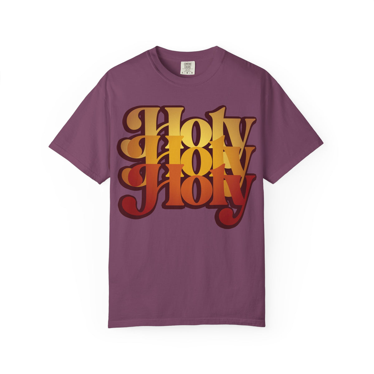 Holy Holy Holy Trisagion Liturgical Prayer 70s Style | Cherubim & Seraphim Prayer | Isaiah 6 | Orthodox Heavyweight Cotton Unisex Tee