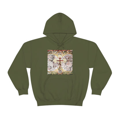 Art Cross: Magnetic Lines No. 1 | Orthodox Christian Hoodie / Hooded Sweatshirt