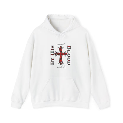 Washed/Covered By His Blood (1 John 1:7) | ICXC NIKA Ornate Red Orthodox Cross | Orthodox Christian Hoodie / Hooded Sweatshirt