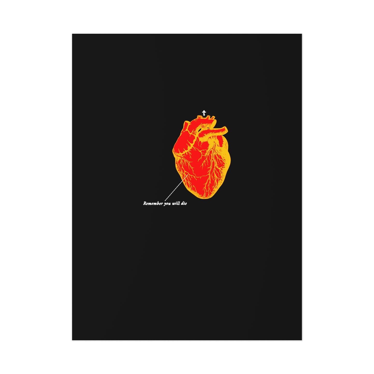 Remember You Will Die Heart Design No. 2 | Orthodox Christian Art Poster