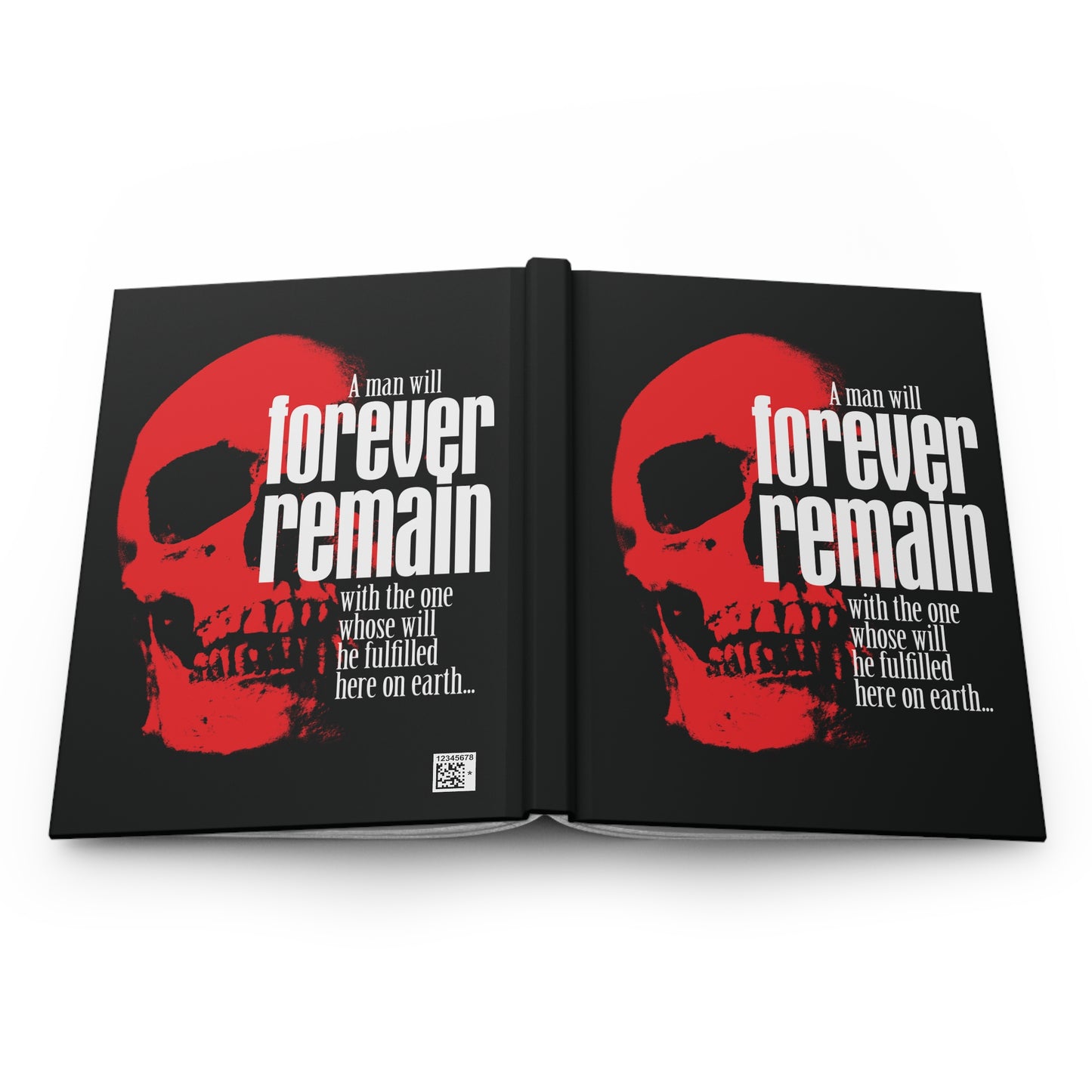A man will forever remain... | You cannot serve two masters | Red Skull Horror Movie Poster Aesthetic | Orthodox Christian Accessory | Blank Hardcover Journal