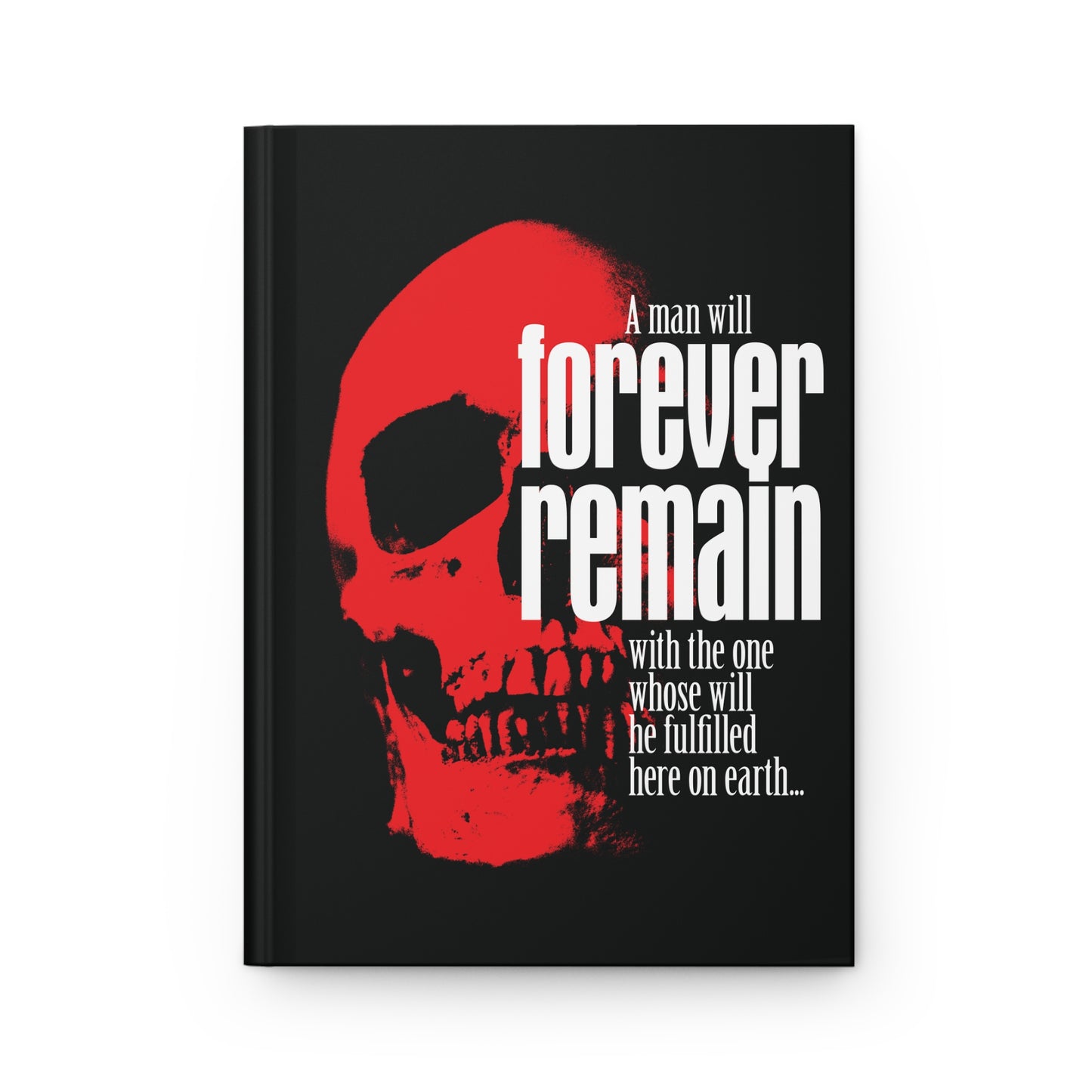 A man will forever remain... | You cannot serve two masters | Red Skull Horror Movie Poster Aesthetic | Orthodox Christian Accessory | Blank Hardcover Journal