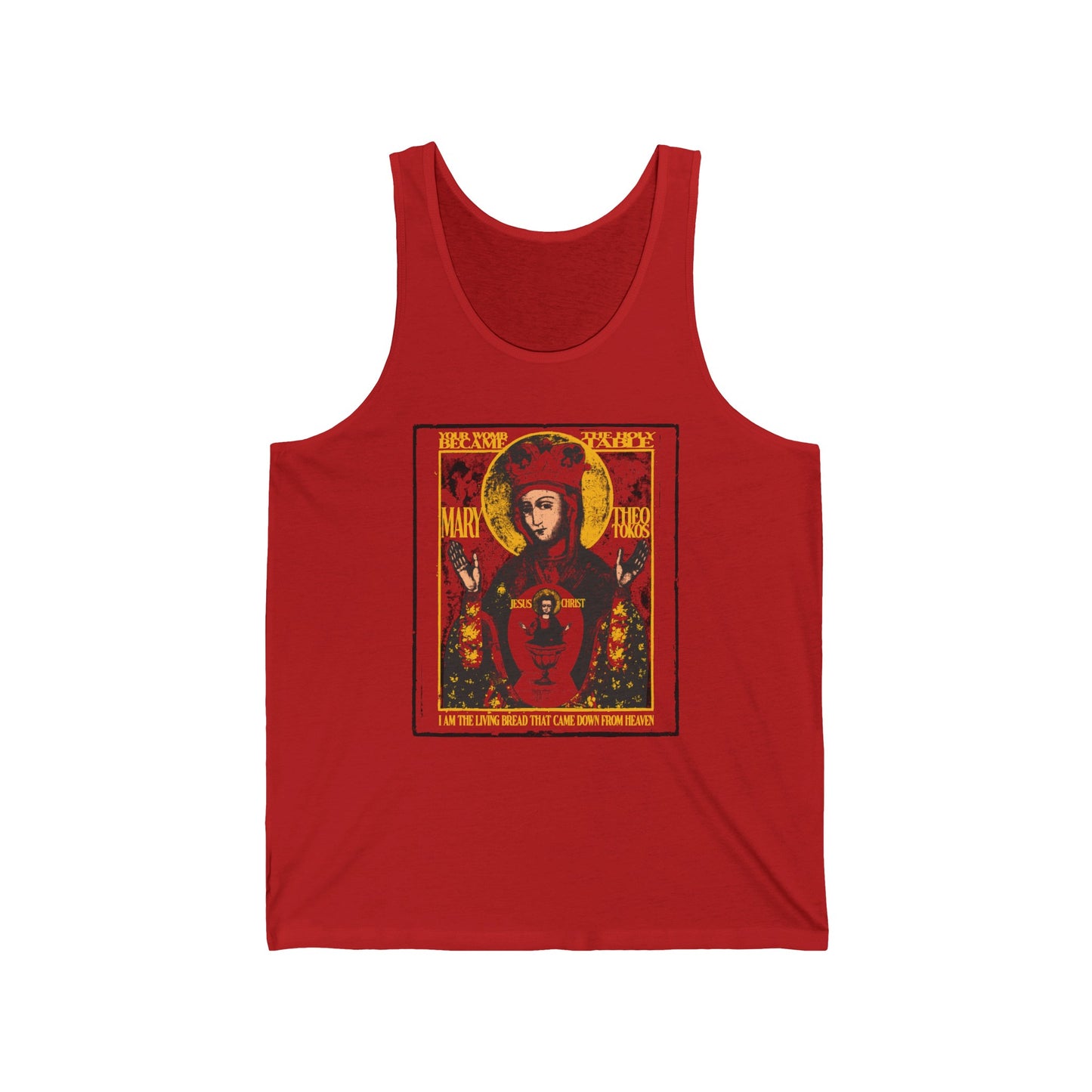 Mother of God of Nicaea IconoGraphic No.1 | Orthodox Christian Jersey Tank Top / Sleeveless Shirt