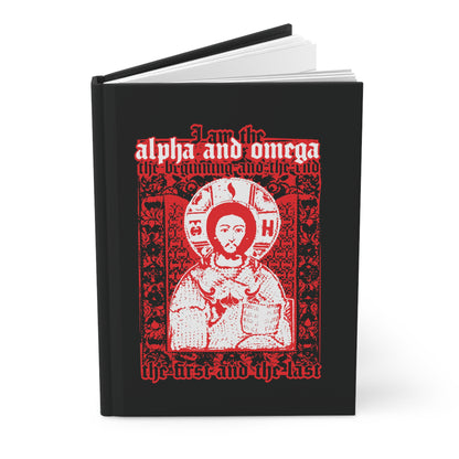 Christ Pantocrator IconoGraphik No. 2 (Alpha and Omega) | Orthodox Christian Accessory | Hardcover Journal