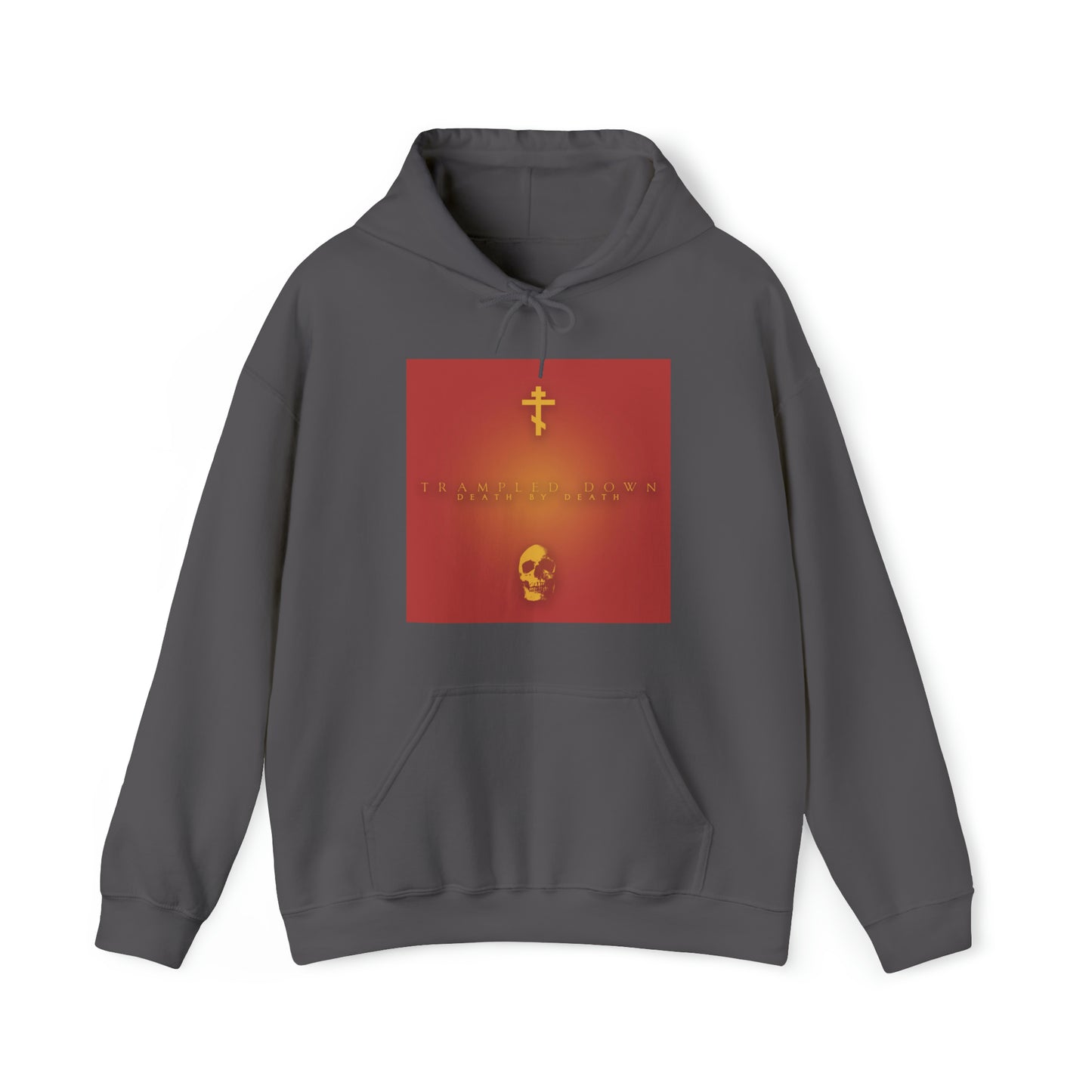 Trampled Down Death By Death No. 1 (Red Design | Fr Seraphim Rose | Orthodox Christian Hoodie / Hooded Sweatshirt