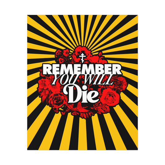 Remember You Will Die Floral Design No. 2 | Orthodox Christian Art Poster