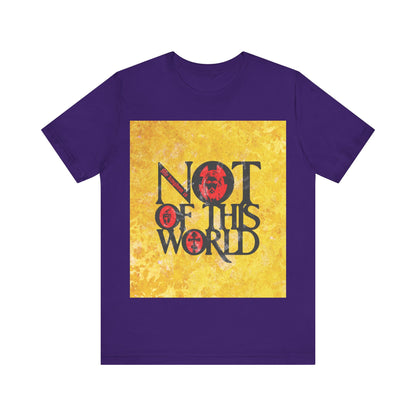 My Kingdom is Not of This World (John 18:36) | Bold Red, Yellow & Black Textured Design with Icon Motifs | Orthodox Christian T-Shirt