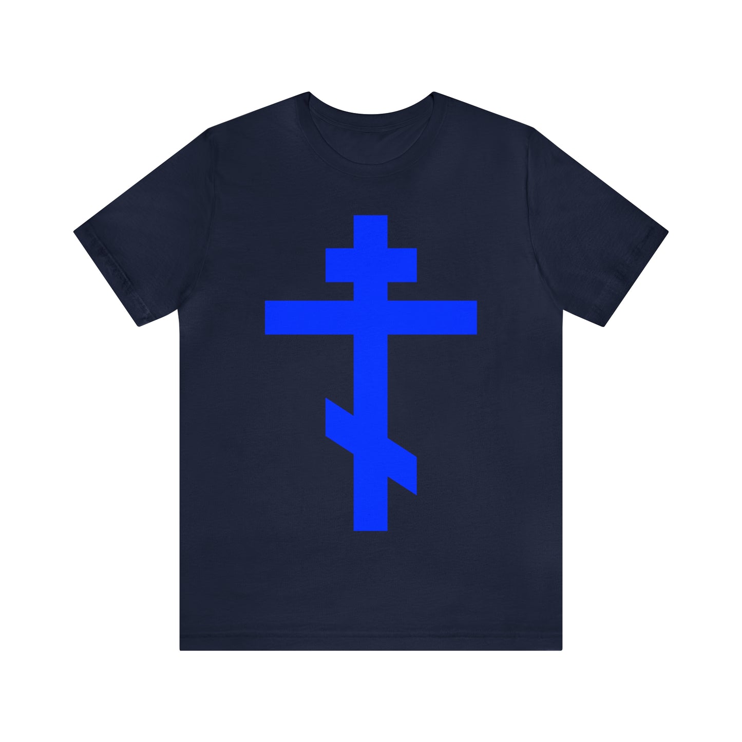 Simple Orthodox Cross (Blue) No. 1 | Orthodox Christian T-Shirt