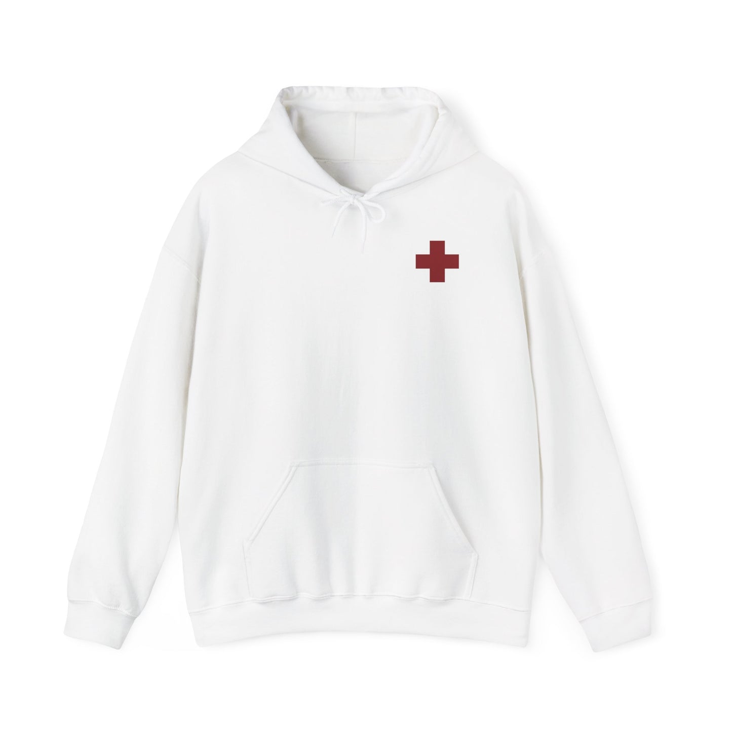 St George Slaying the Dragon | Cross on Front Left Breast | Death to the Passions | Ascetic Orthodox Christianity | Double-Sided Unisex Hoodie