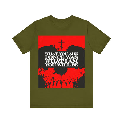 What You Are, I Once Was. What I Am, You Will Be | Memento Mori | Red Skull Remembrance of Death | Orthodox Christian T-Shirt