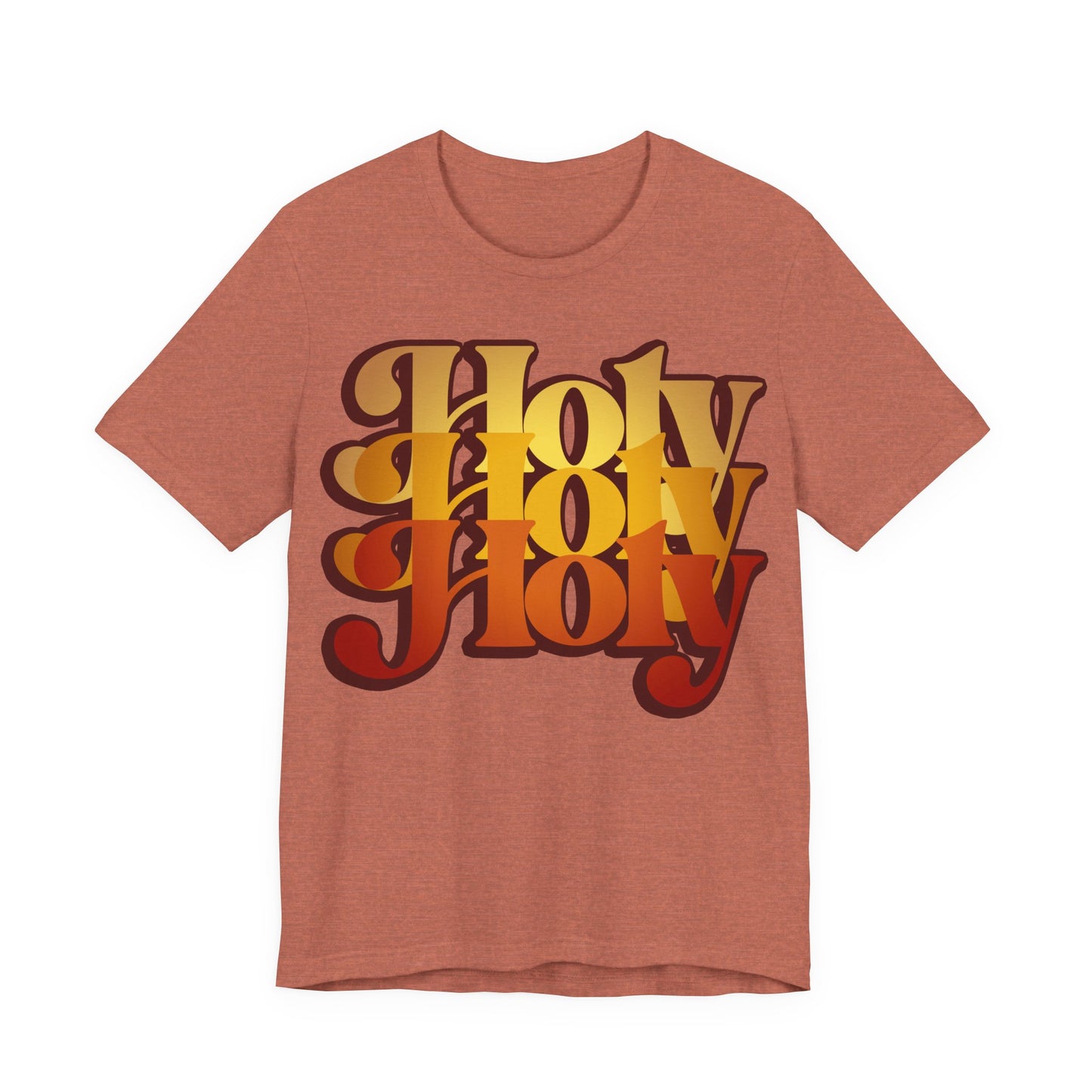 Holy Holy Holy Trisagion Liturgical Prayer 70s Style Orthodox T-Shirt | Orthodox Christian Cotton Unisex T-Shirt