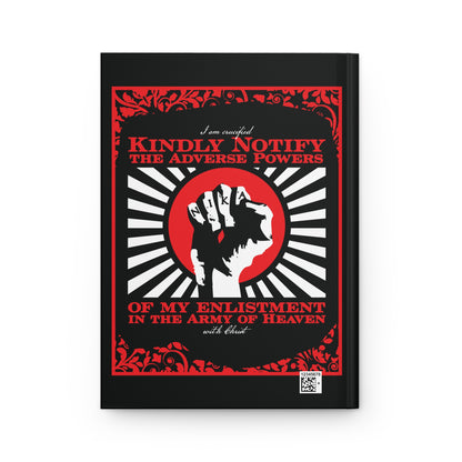 Kindly Notify the Adverse Powers | I am Crucified with Christ (Gal 2:20) | NIKA Fist | Orthodox Christian Hardcover Journal