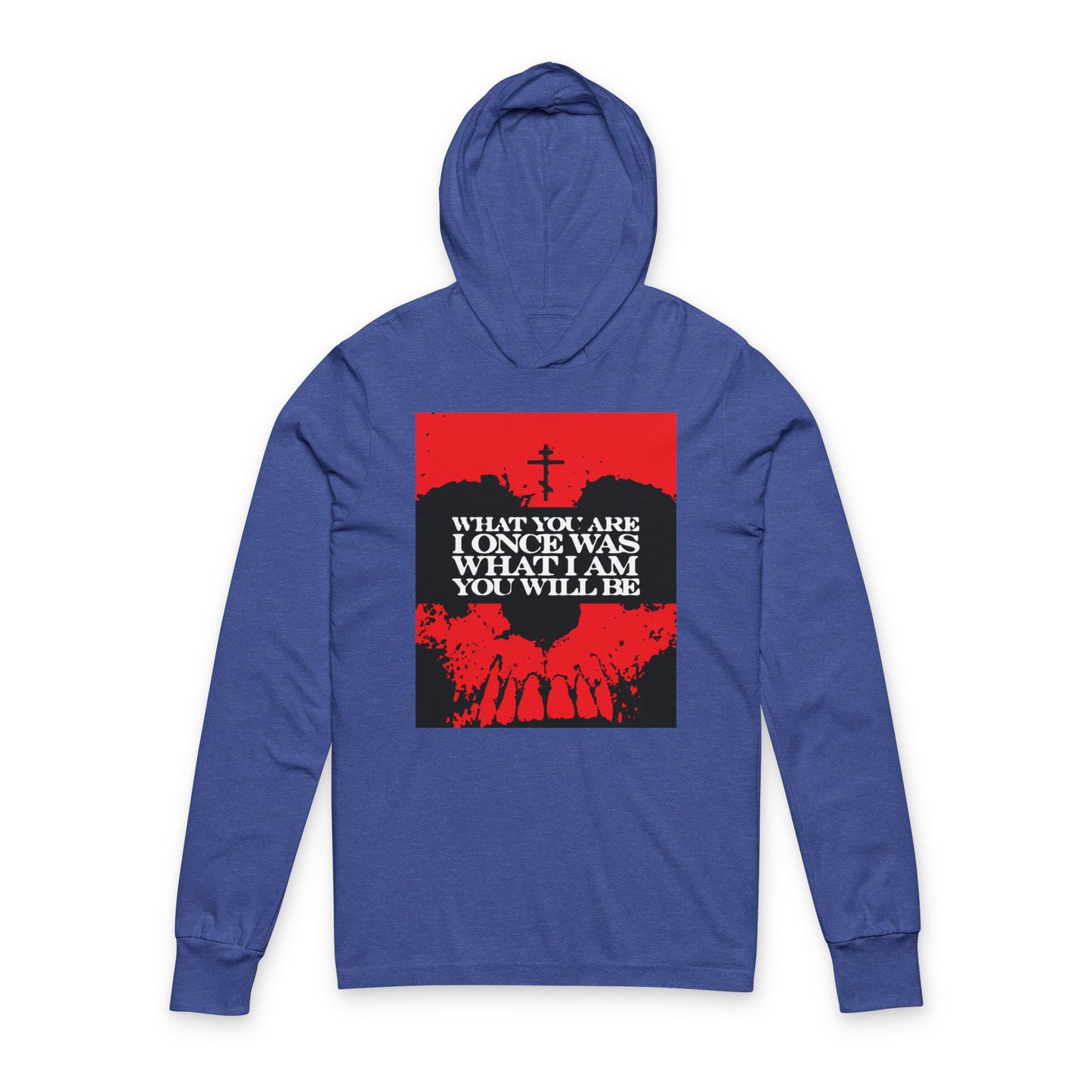 What You Are, I Once Was. What I Am, You Will Be | Memento Mori | Red Skull Remembrance of Death | Orthodox Long Sleeve Hooded Shirt