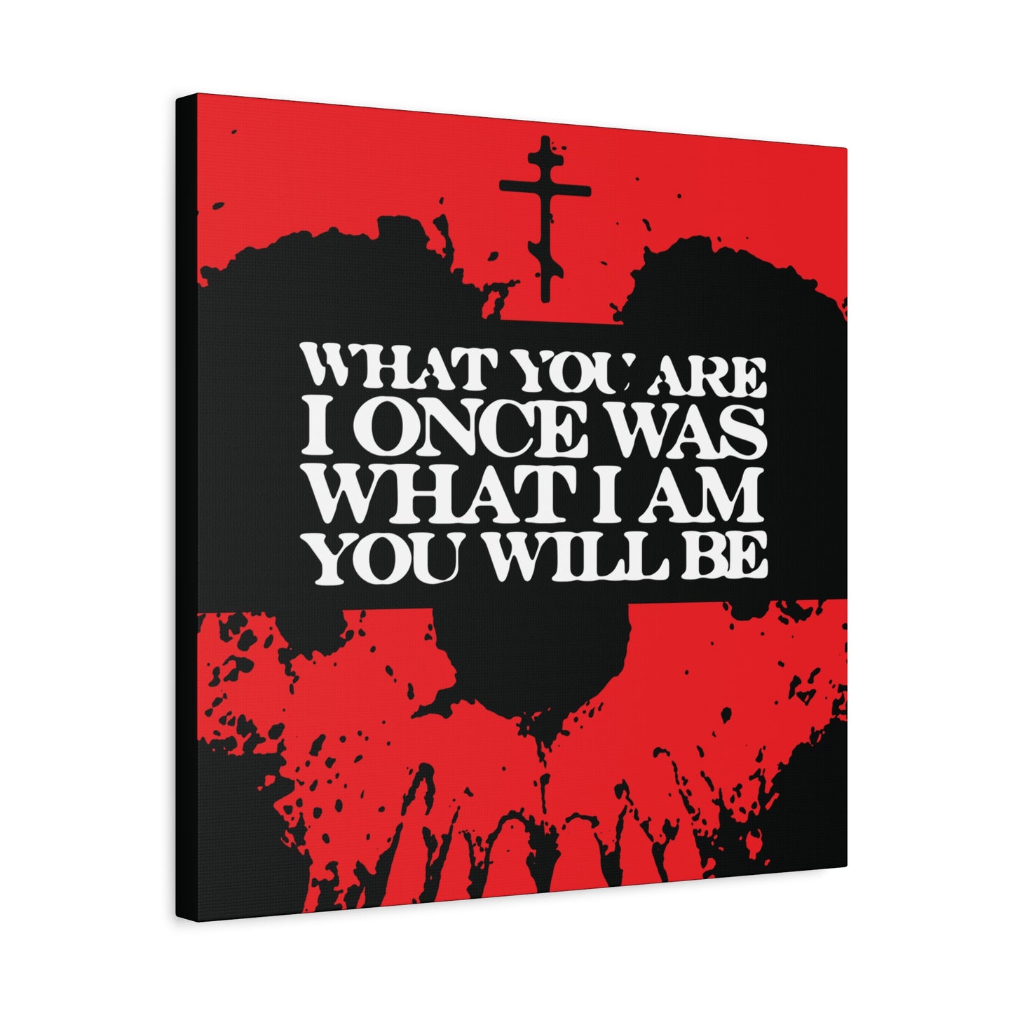 What You Are, I Once Was. What I Am, You Will Be | Memento Mori | Red Skull Remembrance of Death | Orthodox Christian Canvas Art