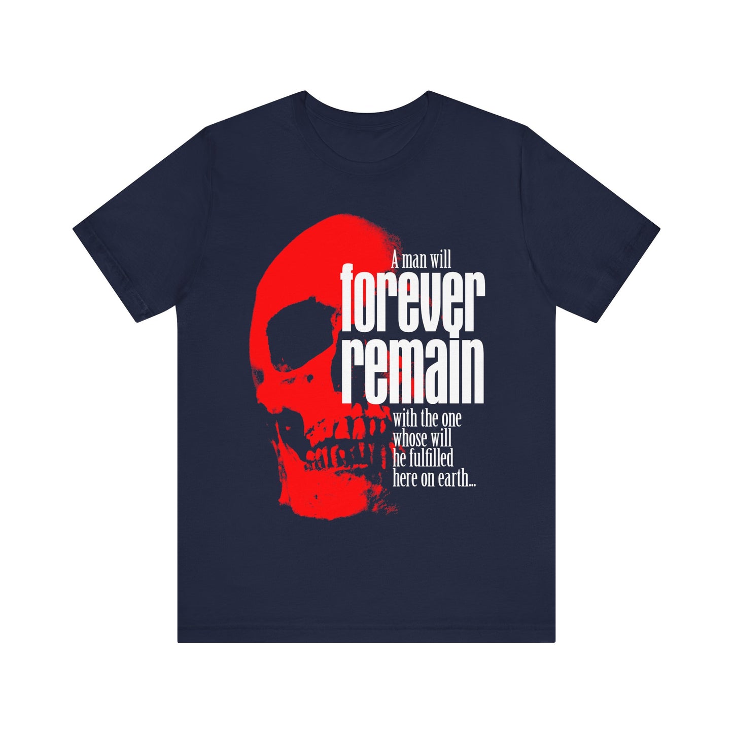 A Man Will Forever Remain with the One Whose Will He Fulfilled | Cannot Serve Two Masters | Red Skull | Orthodox Christian Cotton T-Shirt