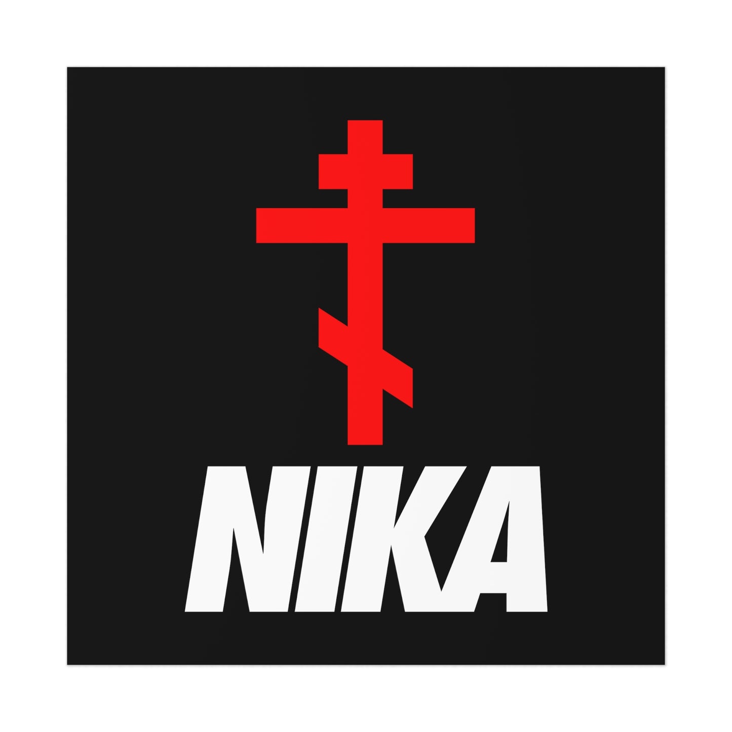 NIKA Red Cross | Orthodox Christian Art Poster