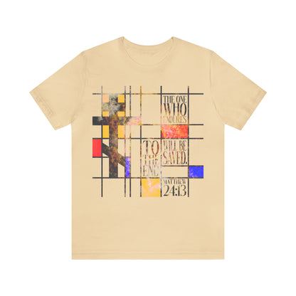 The One Who Endures - Mondrian Design No. 2 | Orthodox Christian T-Shirt