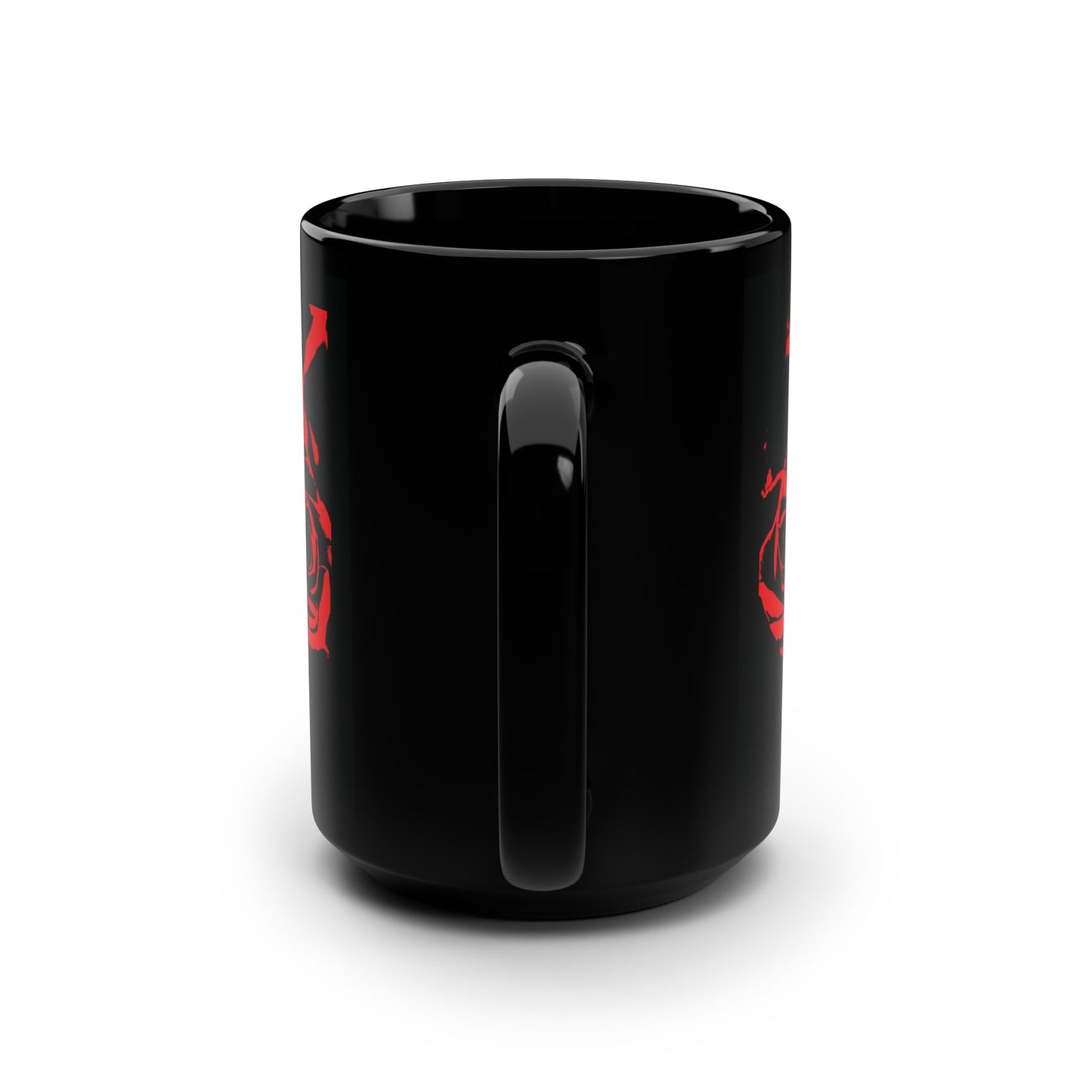 Heaven and Earth Are Full of Thy Glory | Orthodox Liturgical Hymn | Red Roses | Western Typography | Orthodox Christian Black Mug