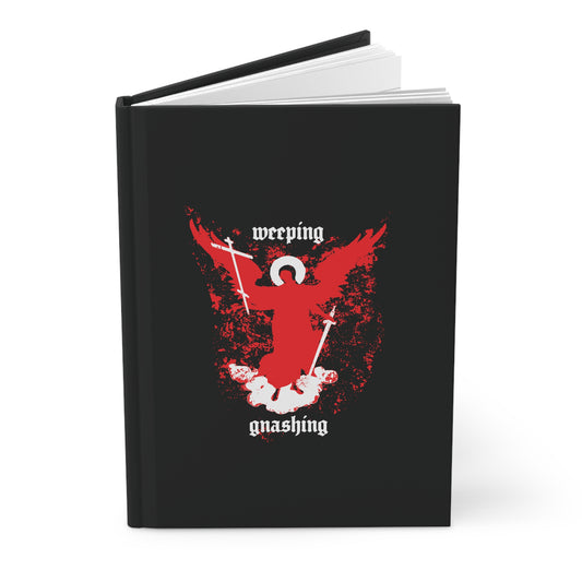 Weeping and Gnashing (Matthew 13:41, Apocalypse Angel IconoGraphic) No. 1 | Orthodox Christian Hardcover Blank Journal