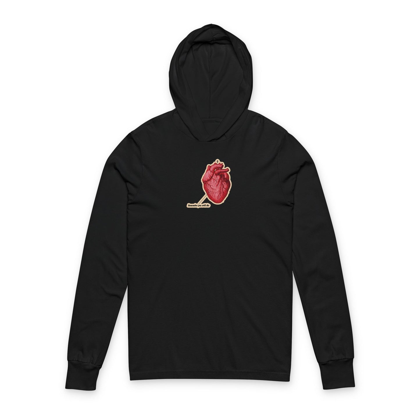 Remember You Will Die Retro Medical Textbook Heart Design | Orthodox Long Sleeve Hooded Shirt