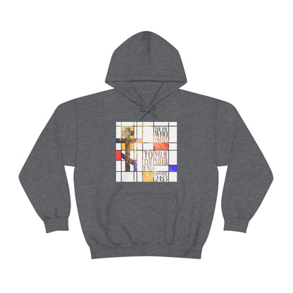The One Who Endures - Mondrian Design No. 2 | Orthodox Christian Hoodie / Hooded Sweatshirt