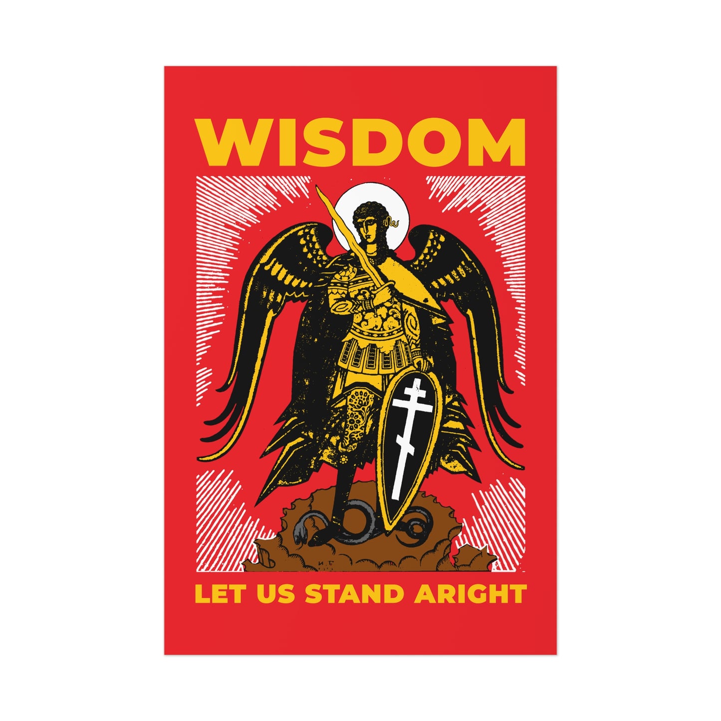 Wisdom: Let Us Stand Aright (Archangel Michael) No.1 | Orthodox Christian Art Poster