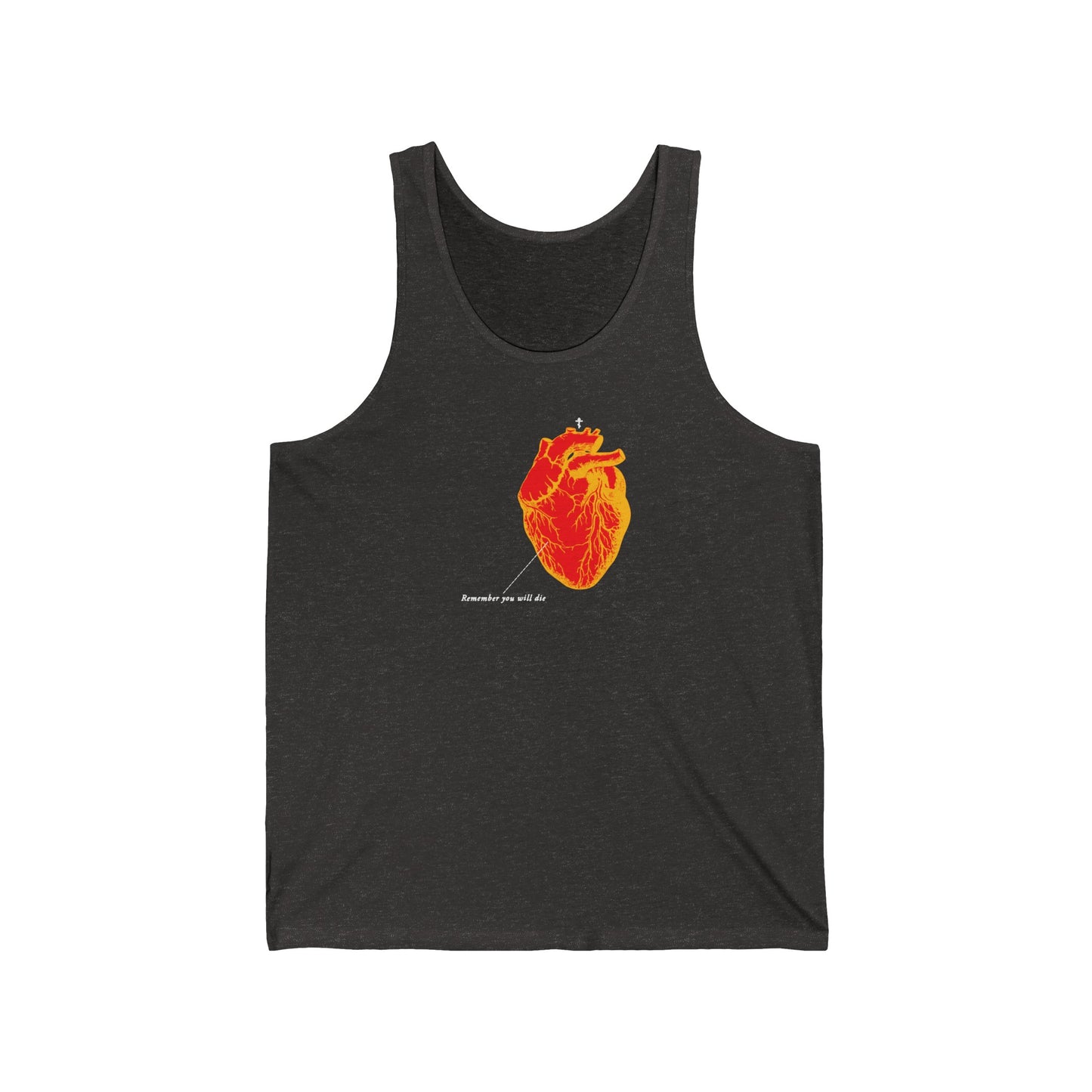 Remember You Will Die Heart Design No. 2 | Orthodox Christian Jersey Tank Top / Sleeveless Shirt