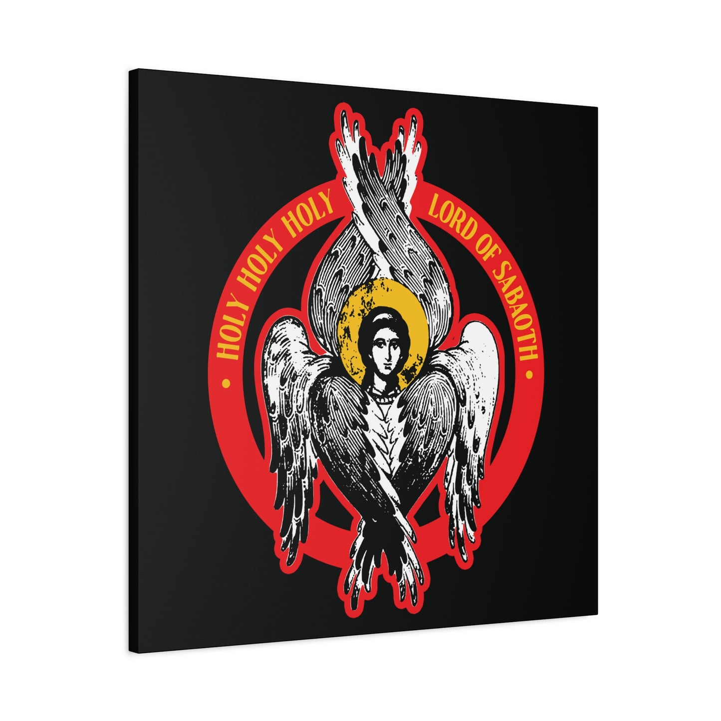Holy Holy Holy, Lord of Sabaoth | Lord of Hosts | Unseen Realm | Isaiah 6 | Orthodox Seraphim Angel IconoGraphic | Christian Wall Art