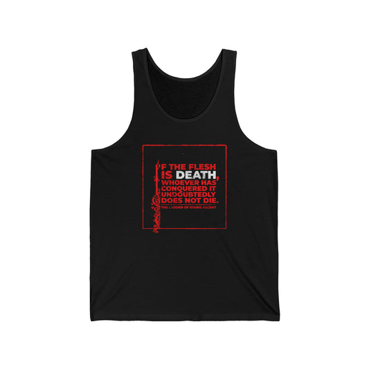 If the Flesh is Death (Ladder of Divine Ascent) No. 2 | Orthodox Christian Jersey Tank Top / Sleeveless Shirt