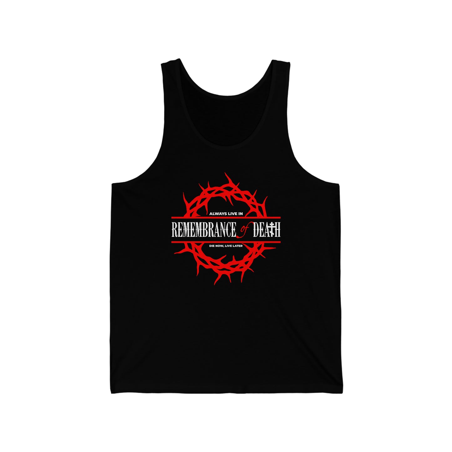 Always Live in Remembrance of Death No. 1 | Orthodox Christian Jersey Tank Top / Sleeveless Shirt