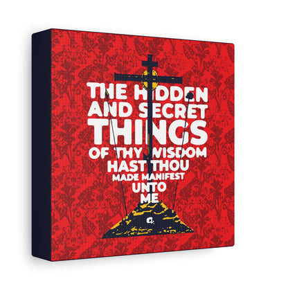 The Hidden and Secret Things of Thy Wisdom (Psalm 50/51) | Golgotha Cross | Skull of Adam | Orthodox Christian Canvas Art