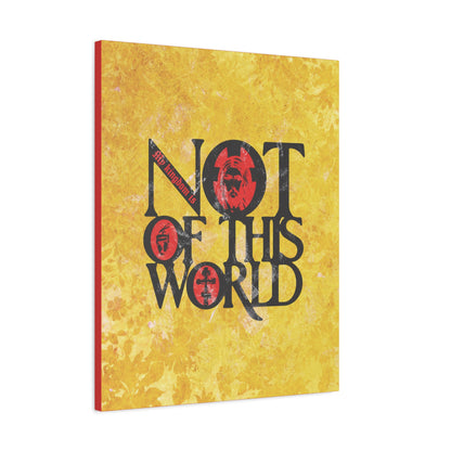 My Kingdom is Not of This World (John 18:36) | Bold Red, Yellow & Black Textured Design with Icon Motifs | Orthodox Christian Canvas Art